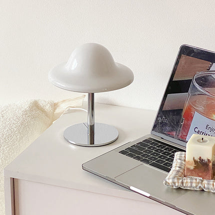 25cm Heart Egg Tart Table Lamp with Adjustable Color and Brightness.