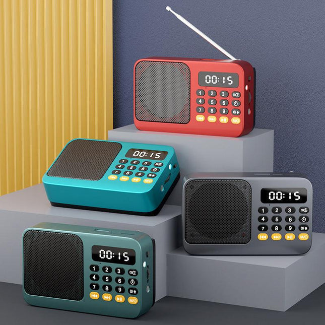 Portable Digital Music Player & FM Radio,4 Playback Modes, LED Flashlight(Gray).