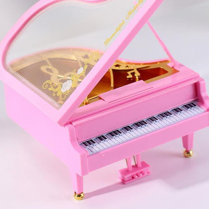 Classical Grand Piano Music Box with Dancing Ballerina(Regular version - pink).