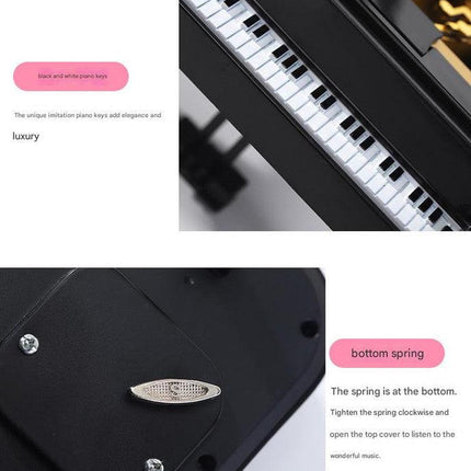Classical Grand Piano Music Box with Dancing Ballerina(Regular version - pink).
