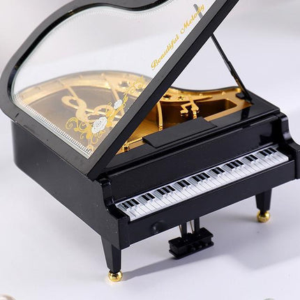 Classical Grand Piano Music Box with Dancing Ballerina(Regular version - black).