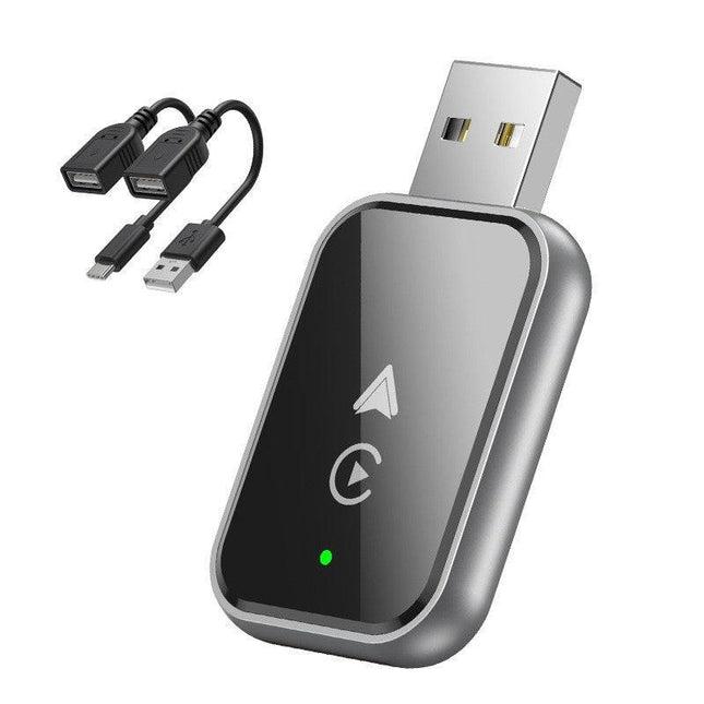 2-in-1 Wireless CarPlay & Android Auto Adapter - Plug & Play Dongle for Cars(Android phone Apple phone two in one).