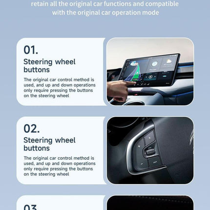 2-in-1 Wireless CarPlay & Android Auto Adapter - Plug & Play Dongle for Cars(Applicable to Android-Black).