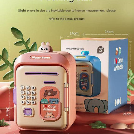 Interactive Kids' Piggy Bank Safe with Music, Stories & Password Lock(blue).