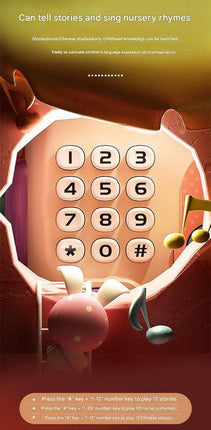 Interactive Kids' Piggy Bank Safe with Music, Stories & Password Lock(Cyan).
