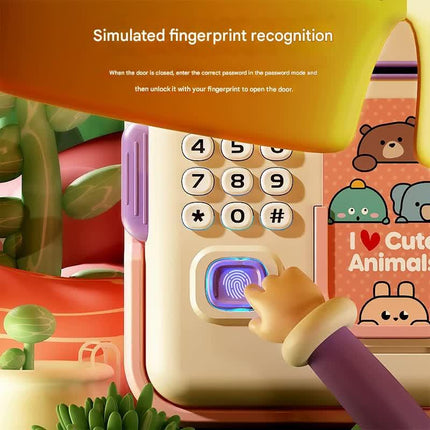 Interactive Kids' Piggy Bank Safe with Music, Stories & Password Lock(Yellow).