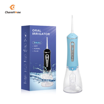 CharmHome Portable Oral Irrigator - 3 Modes, 140 PSI, IPX7 Waterproof(Blue).