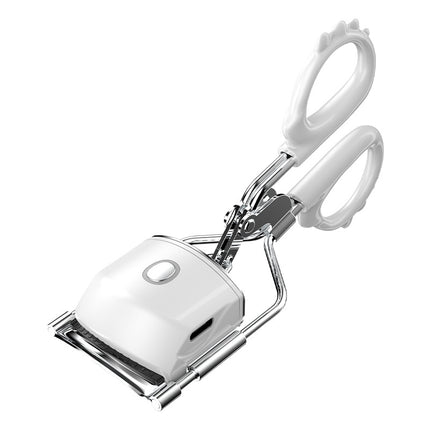 Heated Eyelash Curler with 2 Temperature Controls, Long-Lasting Curl(white).