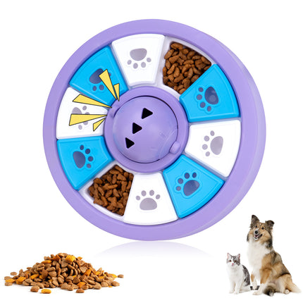 Interactive Dog Puzzle Feeder Toy - Slow Feeder for IQ Training & Mental Stimulation(purple).