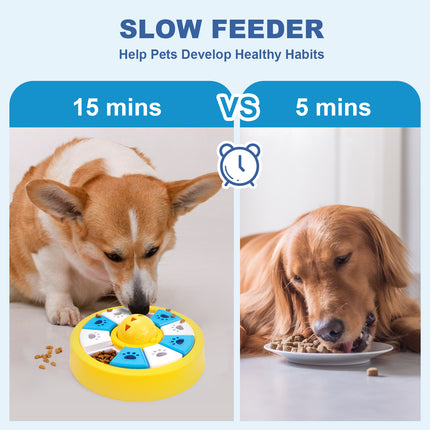 Interactive Dog Puzzle Feeder Toy - Slow Feeder for IQ Training & Mental Stimulation(purple).