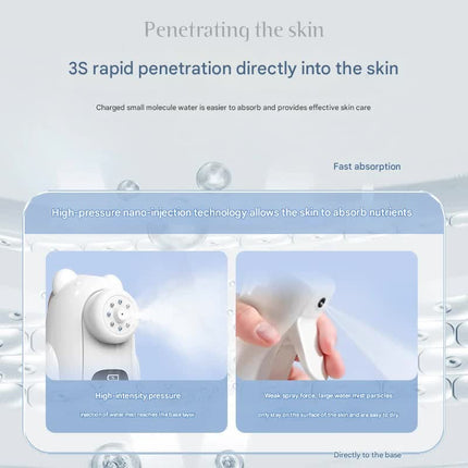 Nano Facial Mist Sprayer & Oxygen Injector - 3 Modes, Deep Hydration & Serum Absorption(pink).