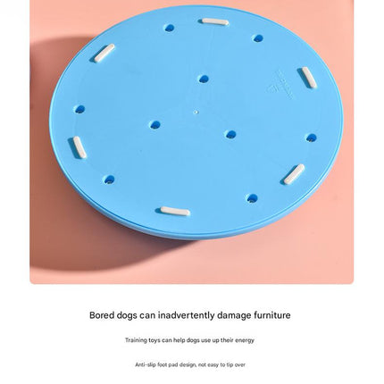 Interactive Dog Puzzle Feeder Toy - IQ Training & Slow Feeder with Anti-Skid Base(blue).