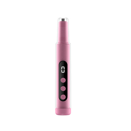 Portable Cordless Electric Nail Drill Kit with UV Lamp - 0-20000RPM, LED Display, 12 Bits(Pink).