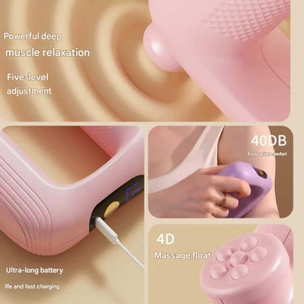 Portable Body Sculpting & Muscle Relaxation Massager with 8 Heads - 5 Speeds(blue).