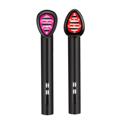 7-in-1 LED Facial Therapy Wand with 180 Rotatable Head & 42C Constant Temperature(black).