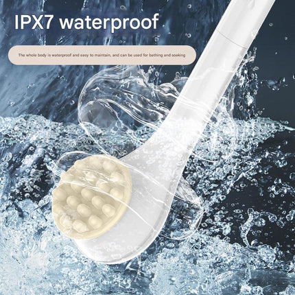Rechargeable Electric Body Brush & Back Scrubber - 6 Heads, IPX7 Waterproof(Green).