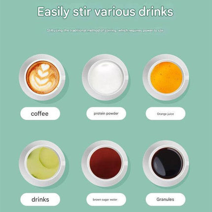 Mini Portable Electric Self-Stirring Mug - USB-C Rechargeable, 4-Hour Use, Stainless Steel (White).