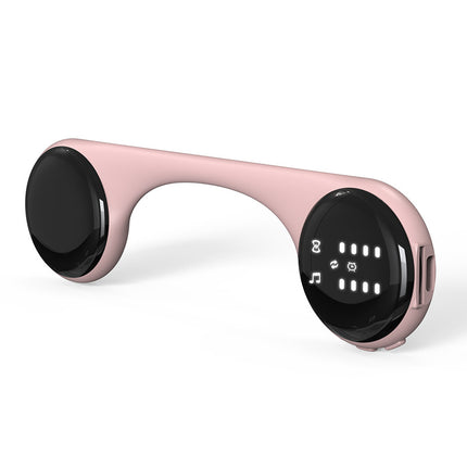 Under-Pillow Bone Conduction Sleep Speaker - Bluetooth 5.4, White Noise, TF Card, LED Display & Timer(Pink).