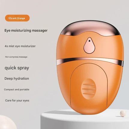 Portable Nano Mist Eye Massager & Humidifier - USB-C, Hot Compress, Wrinkle Reduction & Deep Hydration(orange).