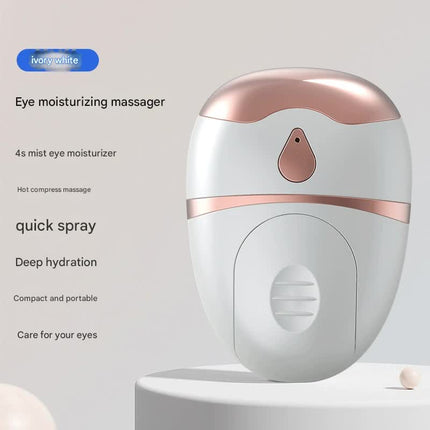 Portable Nano Mist Eye Massager & Humidifier - USB-C, Hot Compress, Wrinkle Reduction & Deep Hydration(White).