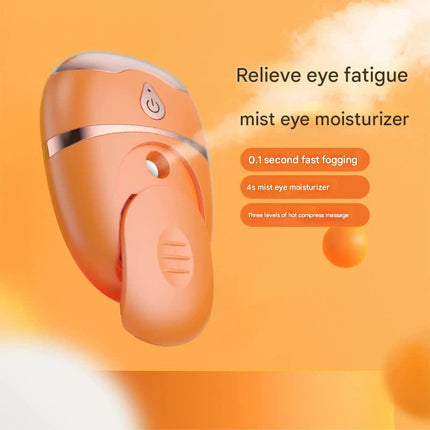 Portable Nano Mist Eye Massager & Humidifier - USB-C, Hot Compress, Wrinkle Reduction & Deep Hydration(Dark green).