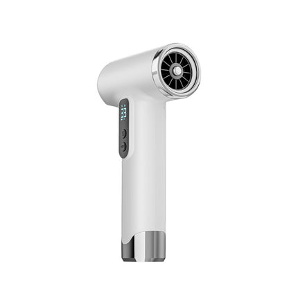 Cordless Rechargeable Hair Dryer - 120,000 RPM High-Speed Motor, 15600mAh Battery, Hot & Cold Air(white).