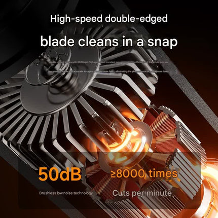 Electric Nose & Ear Hair Trimmer - USB-C Rechargeable, LED Display, Washable 360deg Head, Low Noise(silver).