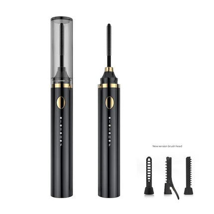 Rechargeable Heated Eyelash Curler Wand - 3 Temperature Gears, Type-C Charging, All-Day Curl(Black).