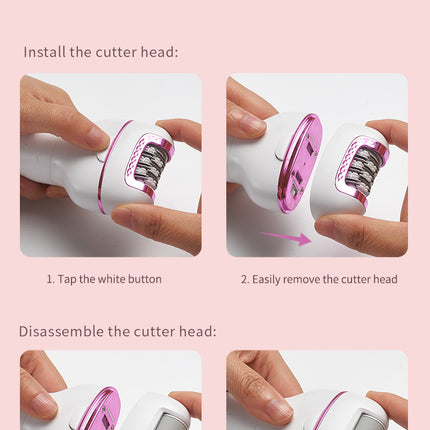 3-in-1 Ladies Electric Epilator, Shaver & Callus Remover with LED Display - Rechargeable & Waterproof(Gold).