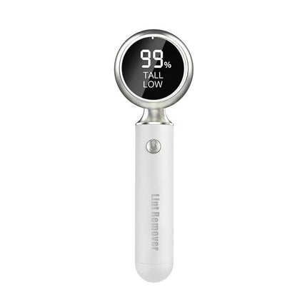 Upgraded Electric Lint Remover with LED Display - 6-Blade, Type-C Fast Charge, 2-in-1 with Sticky Roller(White).