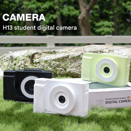 48MP Student Digital Camera with 180 Flip Screen & 3-Setting Fill Light(Green).