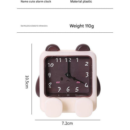 Adorable Cartoon Animal Alarm Clock - Silent Quartz Movement, Loud Alarm, Battery Operated(Yellow).