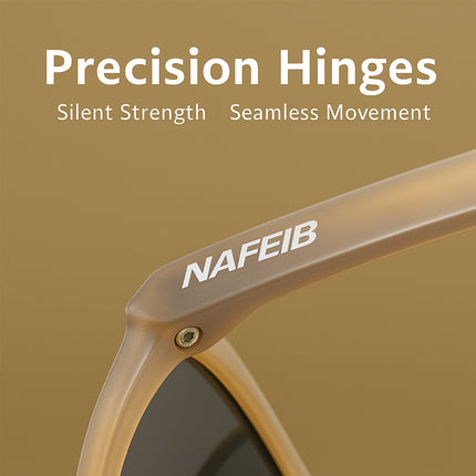 NAFEIB Polarized Sports Sunglasses - Lightweight TR90 Frame, UV400 Protection for Riding & Outdoor Activities(Black).