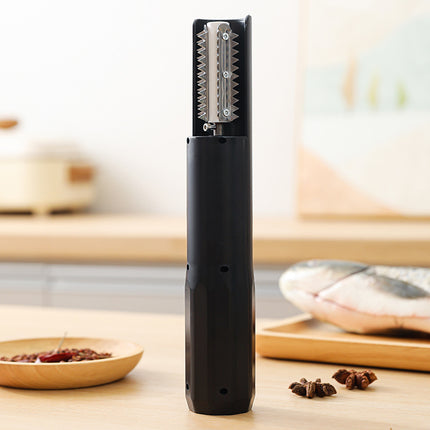 Electric Fish Scaler - Waterproof, Stainless Steel, Brushless Motor, Infinitely Variable Speed(black).