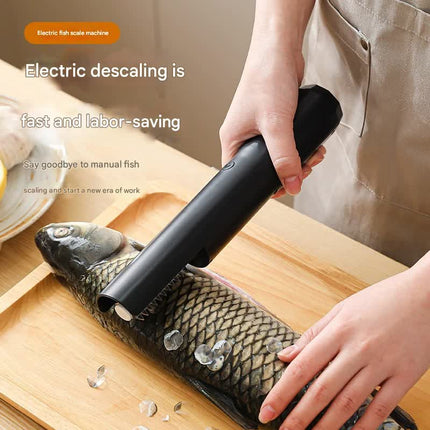 Electric Fish Scaler - Waterproof, Stainless Steel, Brushless Motor, Infinitely Variable Speed(black).