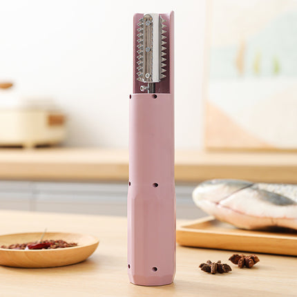 Electric Fish Scaler - Waterproof, Stainless Steel, Brushless Motor, Infinitely Variable Speed(pink).