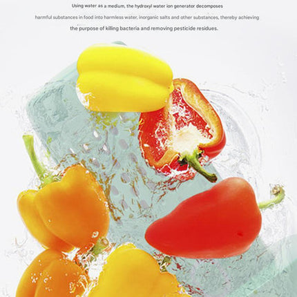 Wireless Fruit & Vegetable Purifier - Electrolytic Cleaning, Removes Residue, IPX7 Waterproof(white).