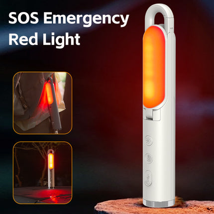 Multi-Function Folding LED Camping Lantern & Flashlight - USB Rechargeable, 3 Light Modes + SOS(grey).