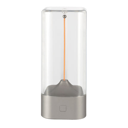 Magnetic Levitating Night Light with Flexible LED - USB-C Rechargeable, Stepless Dimming & Outdoor Hook(silver).