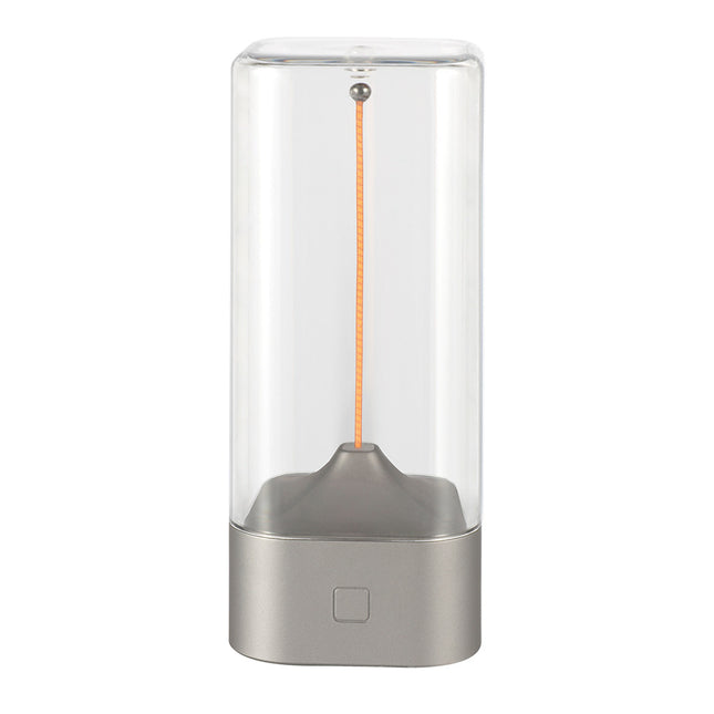 Magnetic Levitating Night Light with Flexible LED - USB-C Rechargeable, Stepless Dimming & Outdoor Hook(silver).