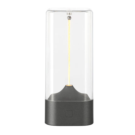 Magnetic Levitating Night Light with Flexible LED - USB-C Rechargeable, Stepless Dimming & Outdoor Hook(black).