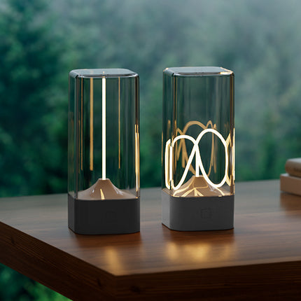 Magnetic Levitating Night Light with Flexible LED - USB-C Rechargeable, Stepless Dimming & Outdoor Hook(black).