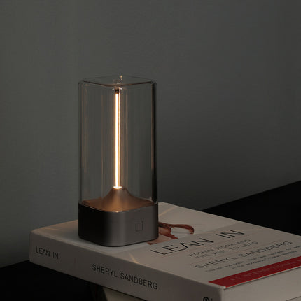 Magnetic Levitating Night Light with Flexible LED - USB-C Rechargeable, Stepless Dimming & Outdoor Hook(black).