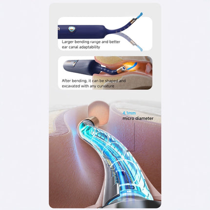 Smart Visual Ear Cleaner with HD Endoscope & Precision Tweezers - Safe for Adults & Children(white).
