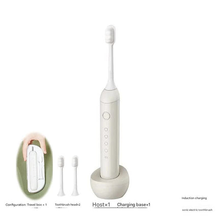 Sonic Electric Toothbrush with 31000 VPM, 4 Modes, 10000+ Soft Bristles, Travel Case & Charging Base(white).