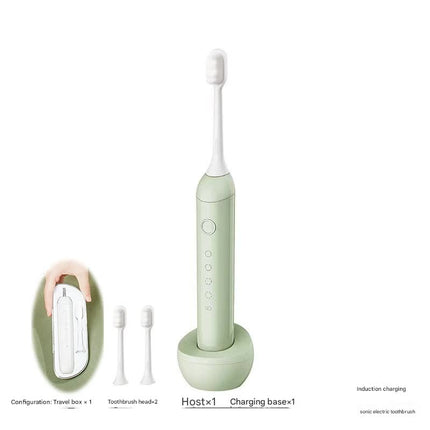Sonic Electric Toothbrush with 31000 VPM, 4 Modes, 10000+ Soft Bristles, Travel Case & Charging Base(Green).