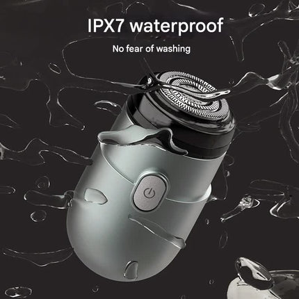 Mini Electric Rotary Shaver - IPX7 Waterproof, 2 Speed Modes, 90-Day Battery Life, USB Rechargeable(grey).