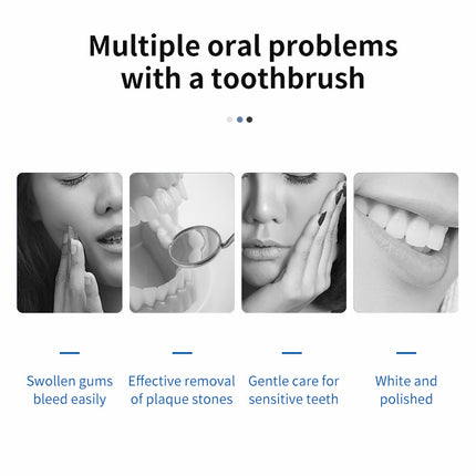 Professional Sonic Electric Toothbrush - 5 Modes, 40000 VPM, 180-Day Battery, IPX7 Waterproof with 4 Brush Heads(black).