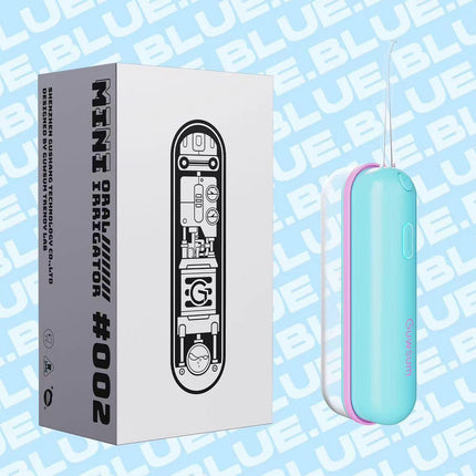 Mini Portable Oral Irrigator - IPX68 Waterproof, UV Sterilization, 3 Modes, Magnetic Charging(Blue).