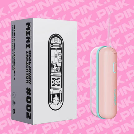 Mini Portable Oral Irrigator - IPX68 Waterproof, UV Sterilization, 3 Modes, Magnetic Charging(Pink).